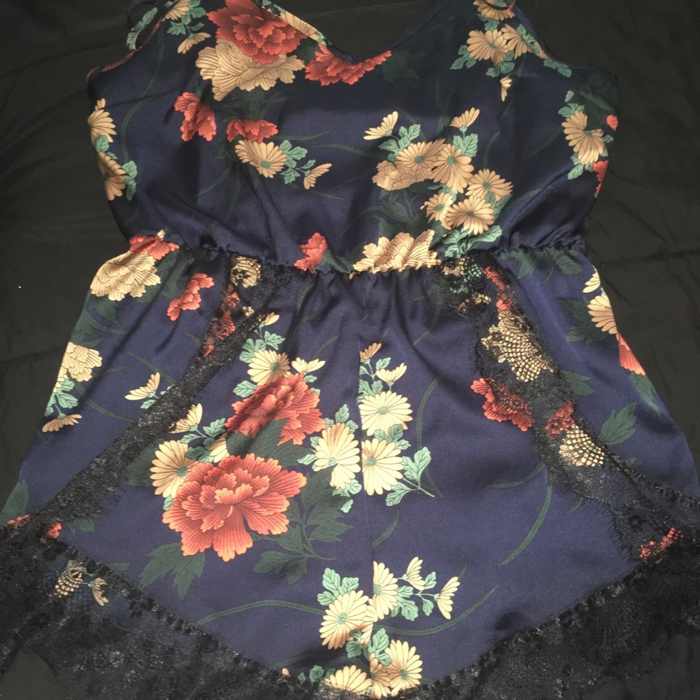 Adorable Orange & Navy Blue Romper